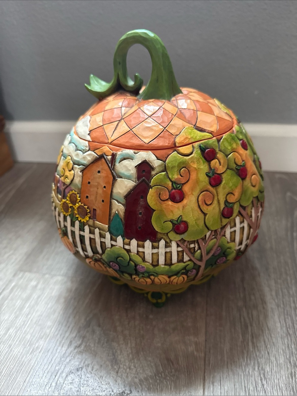 Jim Shore Heartwood Creek Harvest Pumpkin 4007415 Excellent Condition